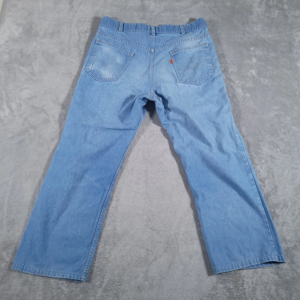 Levi's Jeans Men 34x27 Blue Skosh More Comfort Vintage 80s Orange Tab Straight